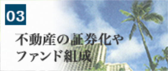 不動産の証券化やファンド組成（大）